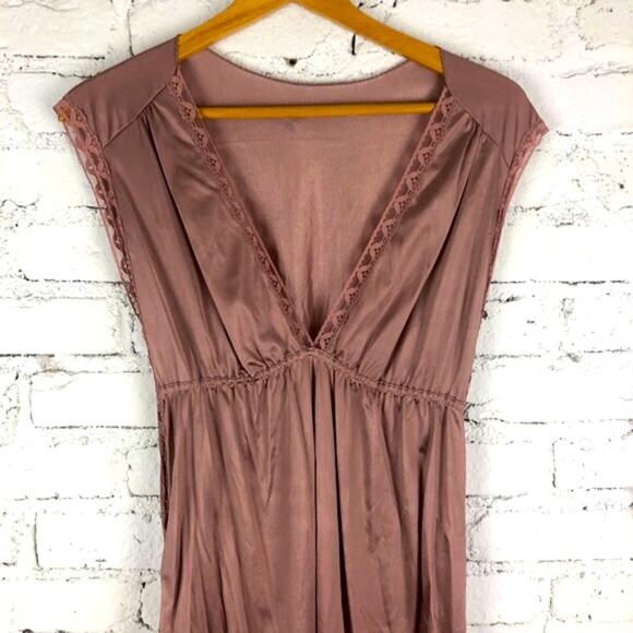 Vintage Maidenform Dreamwear Mauve Slip Dress & Satin Robe Set - Picture 13 of 15